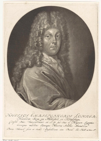 Portrait of Nicolaus Christoph Lunker, Pieter Schenk (I), 1670- 1713 Canvas Print