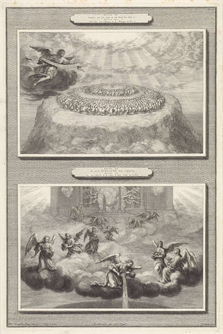 Vision of the Lamb of God and the Seven Sacrificial Bowls with the Plagues of God, Jan Luyken, 1700 Canvas Print