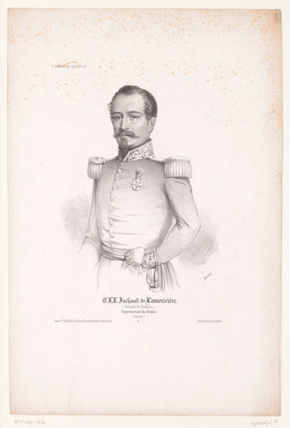 Portrait of Louis Juchault de Lamoricière, Auguste Legrand, 1848 - 1849 Canvas Print