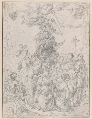 Frontispiece Design Sketch for Frederick Hendrick van Nassauw, Pieter Jansz., c. 1651 Canvas Print