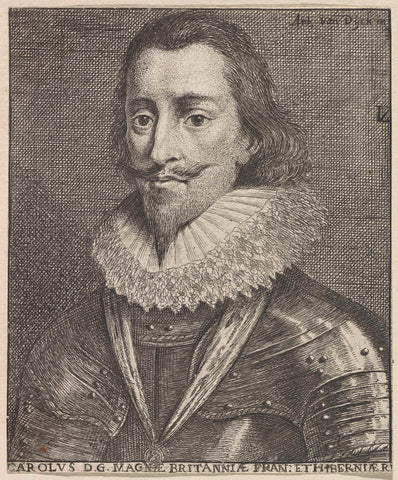 Portret van Karel I, koning van Engeland, Lucas Vorsterman (I), 1625 - 1630 Canvas Print