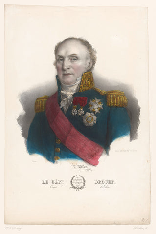 Portret van Jean-Baptiste Drouet d'Erlon, Henri Grévedon, in or after 1834 Canvas Print