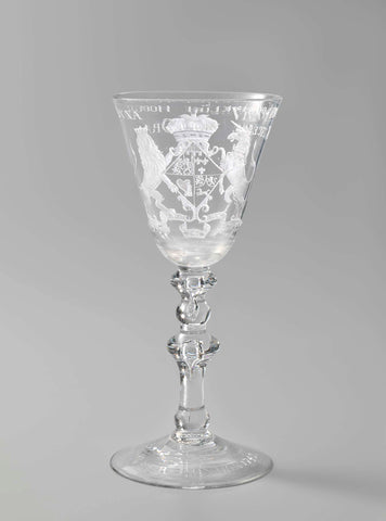 chalice glass with the coat of arms of Anna of Hanover, anonymous, 1740 Canvas Print