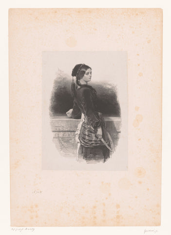 Portrait of Mélanie Waldor as Gulnare from Le Corsaire, Paul Gavarni, 1843 Canvas Print