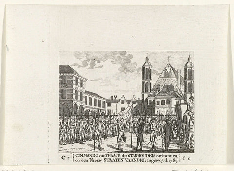 Civilian corps take over the command of The Hague, 1785, anonymous, 1787 - 1790 Canvas Print