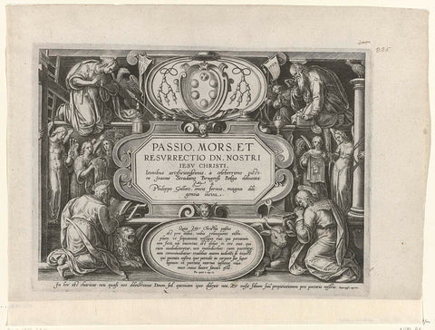 Titelprent van Passio, mors et resurrection dn. Nostri Jesu Christ, Philips Galle, 1585 - 1586 Canvas Print