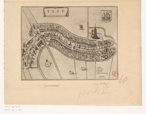 Map of IJlst, anonymous, 1728 Canvas Print