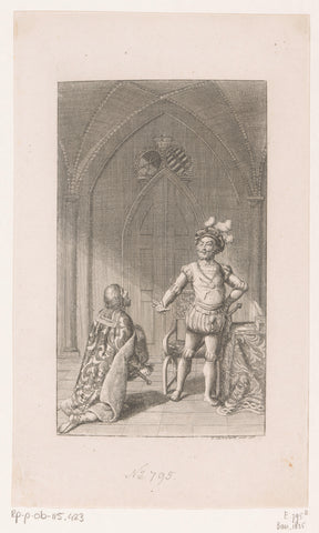 Henry XIII receives a knight, Daniel Nikolaus Chodowiecki, 1795 Canvas Print