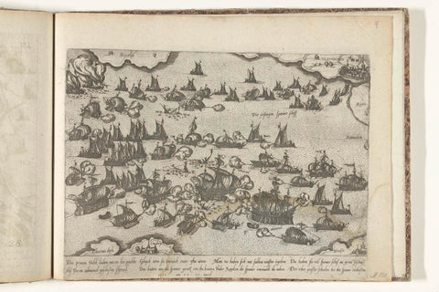 Victory over the Spanish fleet at Vlissingen, 1573, anonymous, 1573 - 1575 Canvas Print