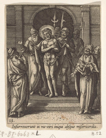 Ecce Homo, Adriaen Collaert, 1570 - 1618 Canvas Print