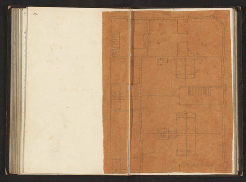 Floor plan of one floor, Willem Springer jr., c. 1864 Canvas Print