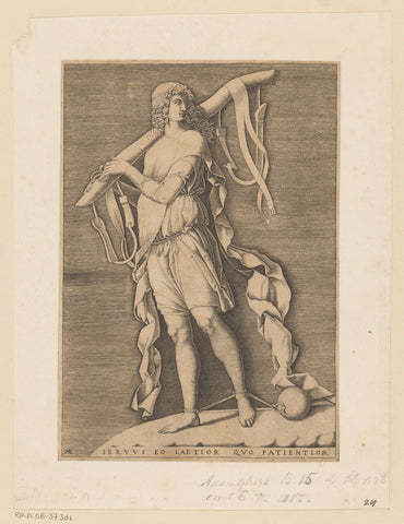 Personification of Service, Adamo Scultori, c. 1540 - c. 1585 Canvas Print