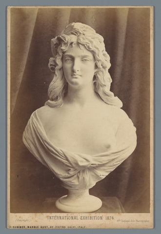 Marble Bust Summer by Pietro Calvi, William England, 1874 Canvas Print