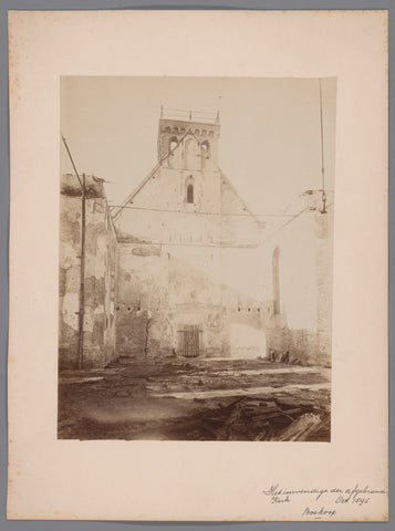 Interior of the Dorpskerk in Boskoop after the fire of 1895, anonymous (Monumentenzorg) (attributed to), A.J.M. Mulder (possibly), 1895 Canvas Print