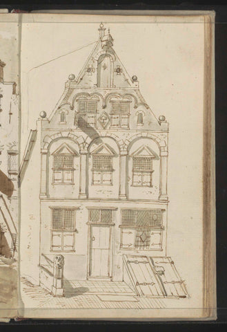 Façade of a house with a spout façade, Johannes Huibert Prins, c. 1783 - c. 1797 Canvas Print