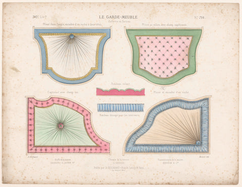 Folding and upholstery techniques, Midart, c. 1860 - c. 1880 Canvas Print