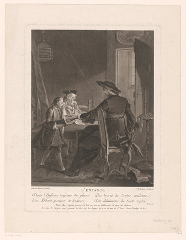 Jeugdjaren, Jean Joseph Baléchou, 1726 - 1764 Canvas Print