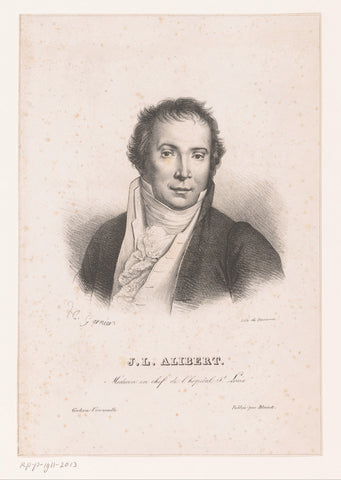 Portrait of Jean-Louis Alibert, Hippolyte Louis Garnier, 1823 Canvas Print