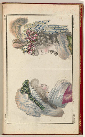 Cabinet des Modes ou les Modes Nouvelles, 15 Octobre 1786, pl. II, A.B. Duhamel, 1786 Canvas Print