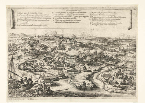 Siege of Sluis by Parma, 1587, Jacques Courtois, 1645 - 1647 Canvas Print