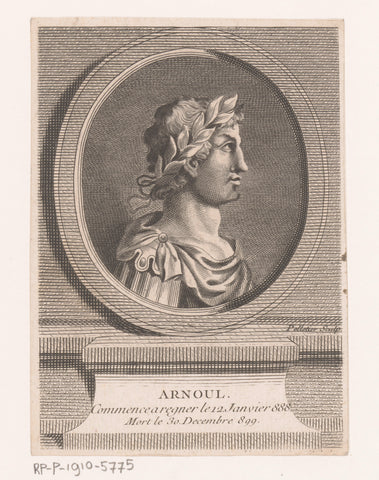 Portrait of Arnulf of Carinthia, Jean Pelletier, 1755-1765 Canvas Print