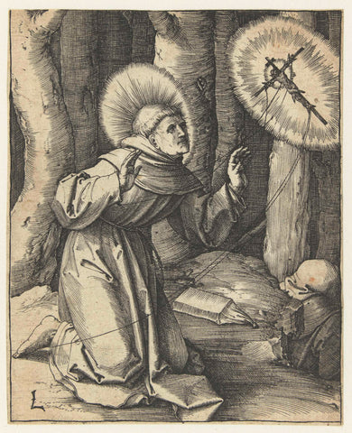 The stigmatization of St. Francis, Luke of Leyden, 1512 - 1516 Canvas Print