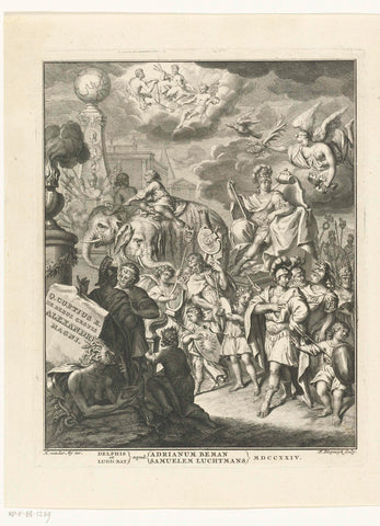 Allegory with triumph of Alexander the Great, François van Bleyswijck, 1724 Canvas Print