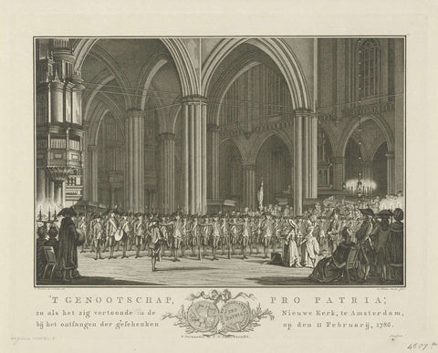 The Society Pro Patria, in the Nieuwe Kerk in Amsterdam, on February 11, 1786, Caspar Jacobsz. Philips, 1786 Canvas Print