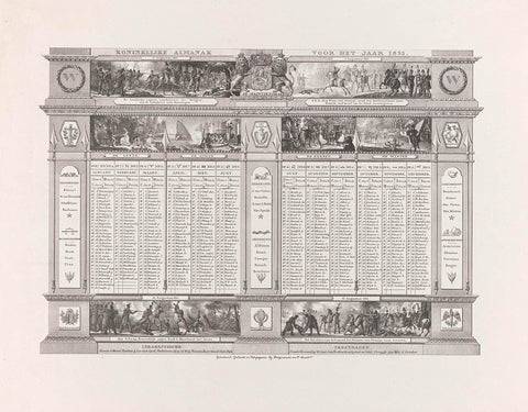 Royal Almanac for the year 1833, Desguerrois & Co., 1832 - 1833 Canvas Print