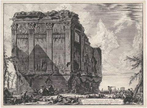 Temple of Salus near Rome, Giovanni Battista Piranesi, 1748 - 1778 Canvas Print