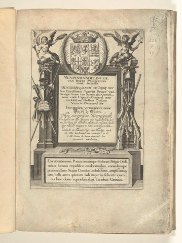 Title page for Jacob de Gheyns Wapenwerkinghe van Roers Musquettes and the skewers, 1607, Jacob de Gheyn (II) (workshop of), 1607 Canvas Print