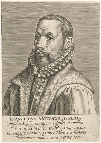 Portret van François de Monceaux, Philips Galle, 1587 - 1606 Canvas Print