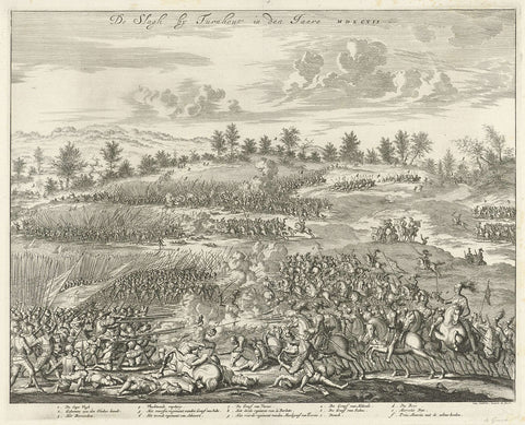 Battle of Turnhout, 1597, Jan Luyken, 1681 - 1684 Canvas Print