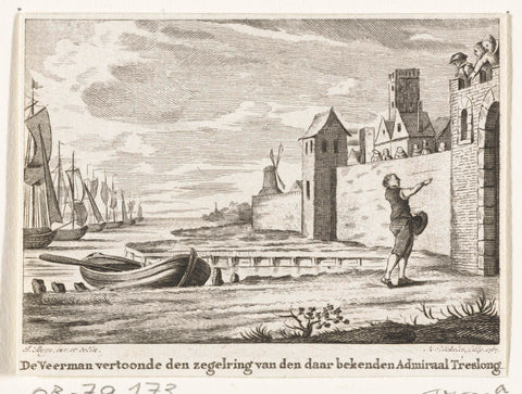 Connecting stick in front of the gate of Den Briel, 1572, Harmanus Vinkeles, 1787 Canvas Print