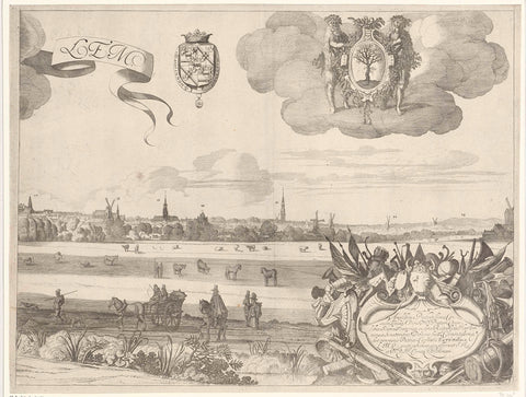 View of Haarlem (right sheet), Jan van de Velde (II), 1726 - 1750 Canvas Print