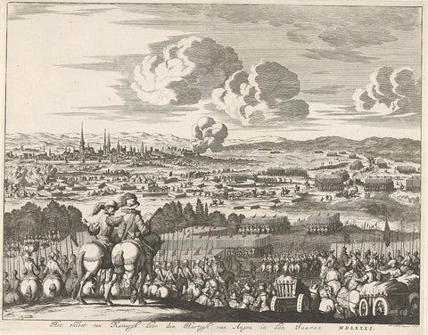 Het ontzet van Kamerijk door de hertog van Anjou, 1581, Jan Luyken, 1680 Canvas Print