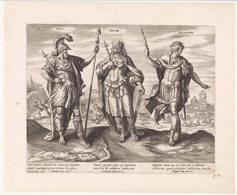 Saul, David and Salomo, Maerten de Vos, 1596 - 1643 Canvas Print