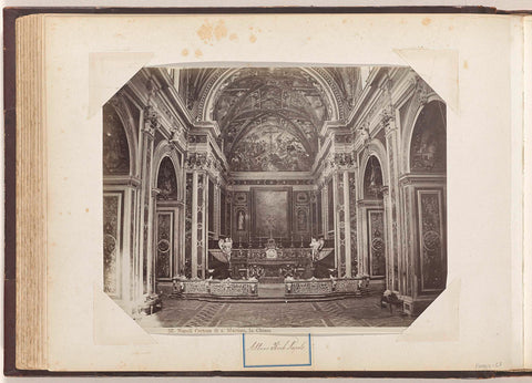 Church interior of the Certosa di San Martino in Naples, anonymous, c. 1880 - c. 1920 Canvas Print