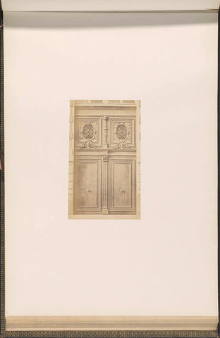 Door of the Bibliothèque Impériale of the Palais du Louvre, Édouard Denis Baldus, c. 1855 - c. 1857 Canvas Print