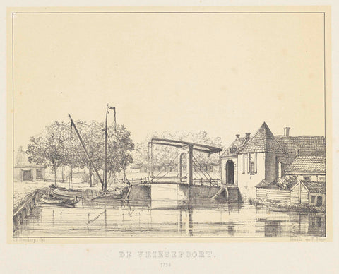 Vriesepoort in Dordrecht, Carel Frederik Bendorp (II), 1872 Canvas Print