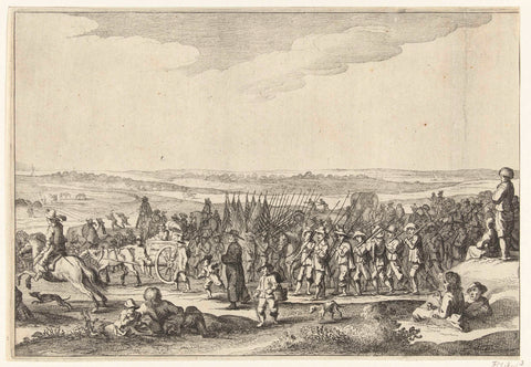 Departure of the Spanish garrison from Huis te Gennep (sheet 3), 1641, Pieter Nolpe, 1641 Canvas Print