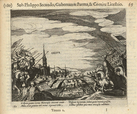 Siege of Grave by Parma, 1586, Simon Frisius, 1621 - 1622 Canvas Print