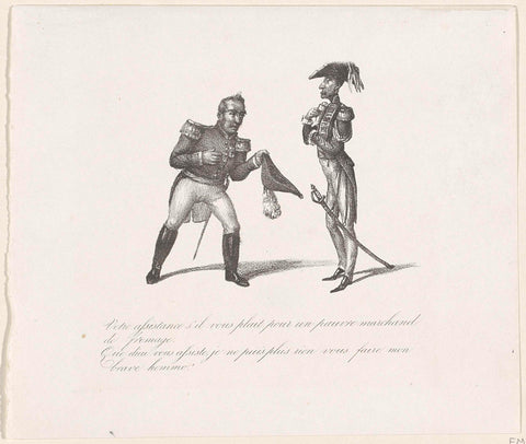 William I unsuccessfully requests England for assistance, 1839, anonymous, 1830 - 1831 Canvas Print