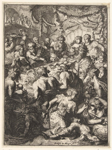 Titelprent van Boek 3 van De Ystroom (1671) van Antonides van der Goes, Romeyn de Hooghe, 1671 Canvas Print