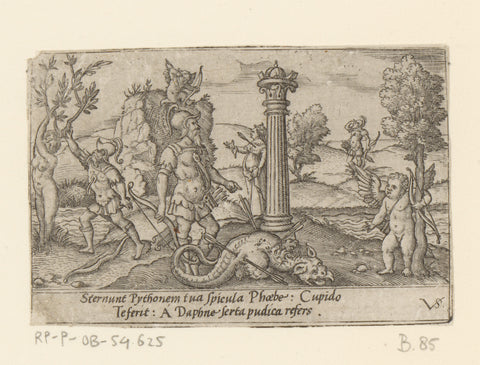 Apollo kills the dragon Python and the metamor | CanvasPrints.com