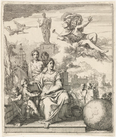 Mercury beholds the Trade and Shipping, Gerard de Lairesse, 1670 Canvas Print