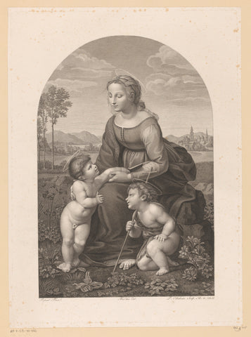 Madonna and child and John the Baptist, Pierre Audouin, 1803 Canvas Print