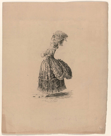 Gallerie des Modes et Costumes Français, 1785, 31e Cahier, Pl. gg.181, nadruk, anonymous, 1875 Canvas Print