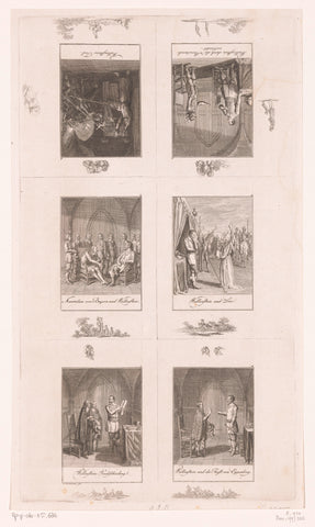 Six performances from the life of General Wallenstein, Daniel Nikolaus Chodowiecki, 1799 Canvas Print