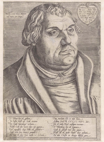 Portrait of Martin Luther, Paulus van Wtewael (possibly), 1565 - 1611 Canvas Print